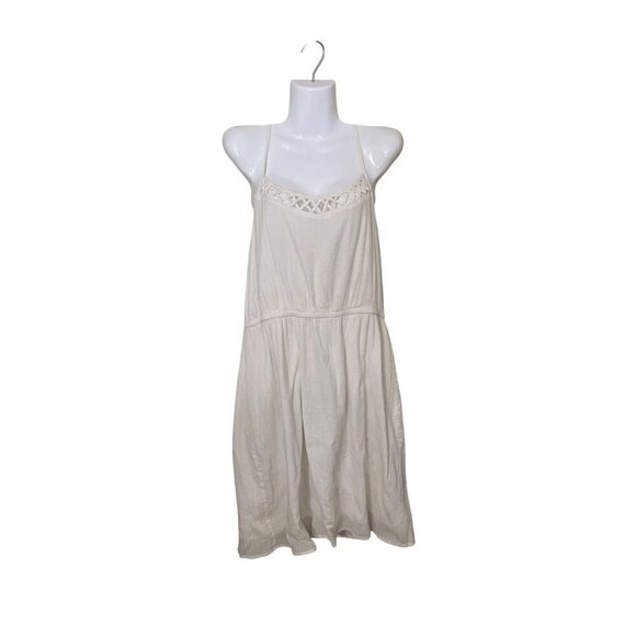 Old Navy Beachy Sundress Large  Lattice Detail Event White Graduation Resort - Picture 1 of 10